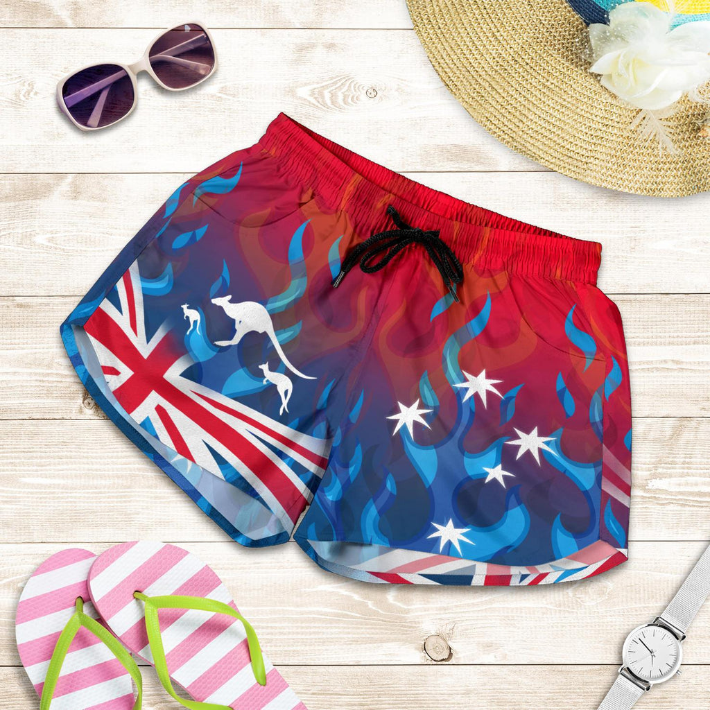 Short - Aus Flag Short Kangaroo Flame - Women - Vibe Hoodie