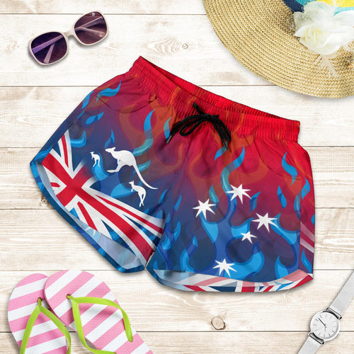 Short - Aus Flag Short Kangaroo Flame - Women - Vibe Hoodie