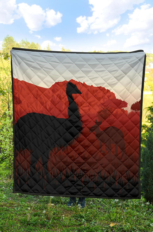 premium-quilt-australian-nature-with-emu-and-kangaroo