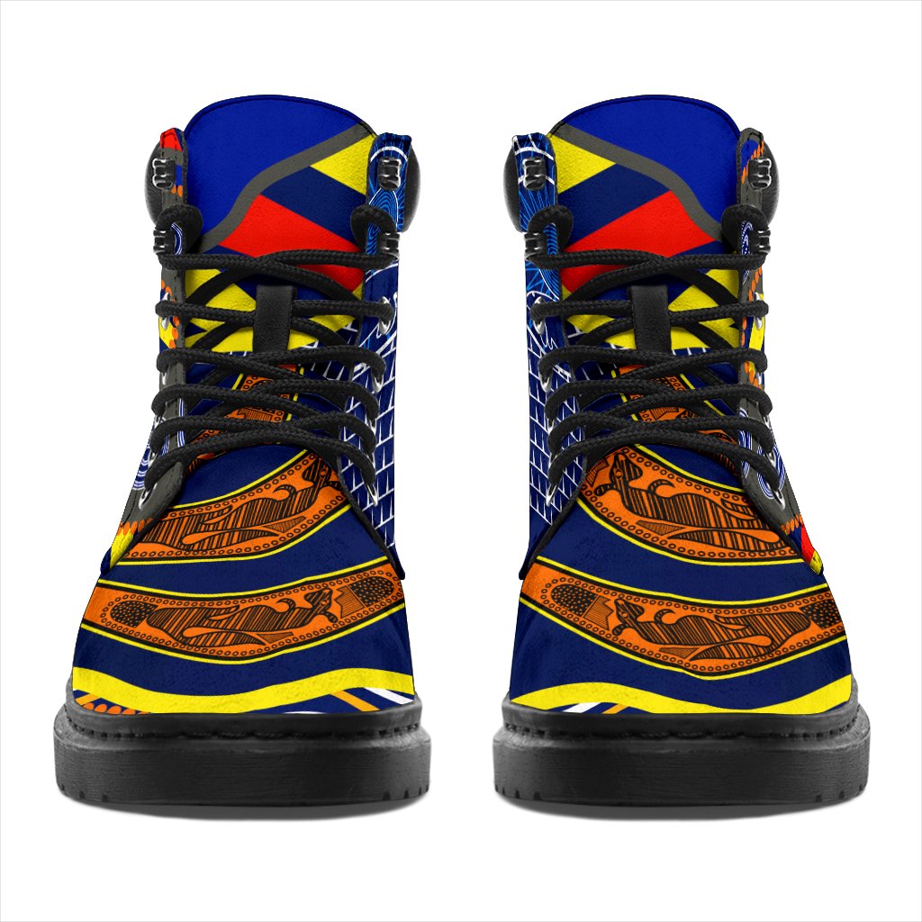 aboriginal-all-season-boots-australian-boomerang-dot-painting-art
