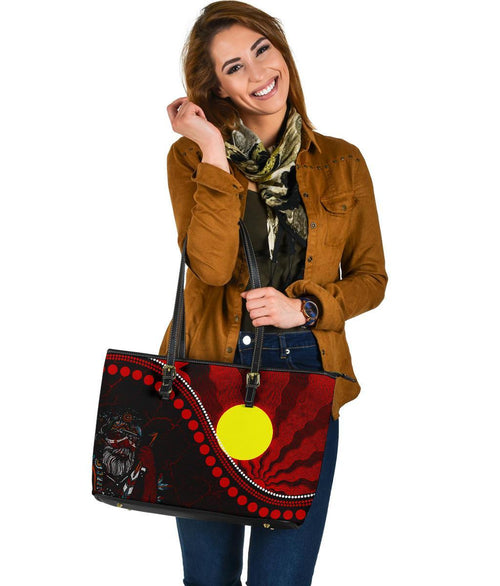 aboriginal-leather-tote-bag-indigenous-people-and-sun