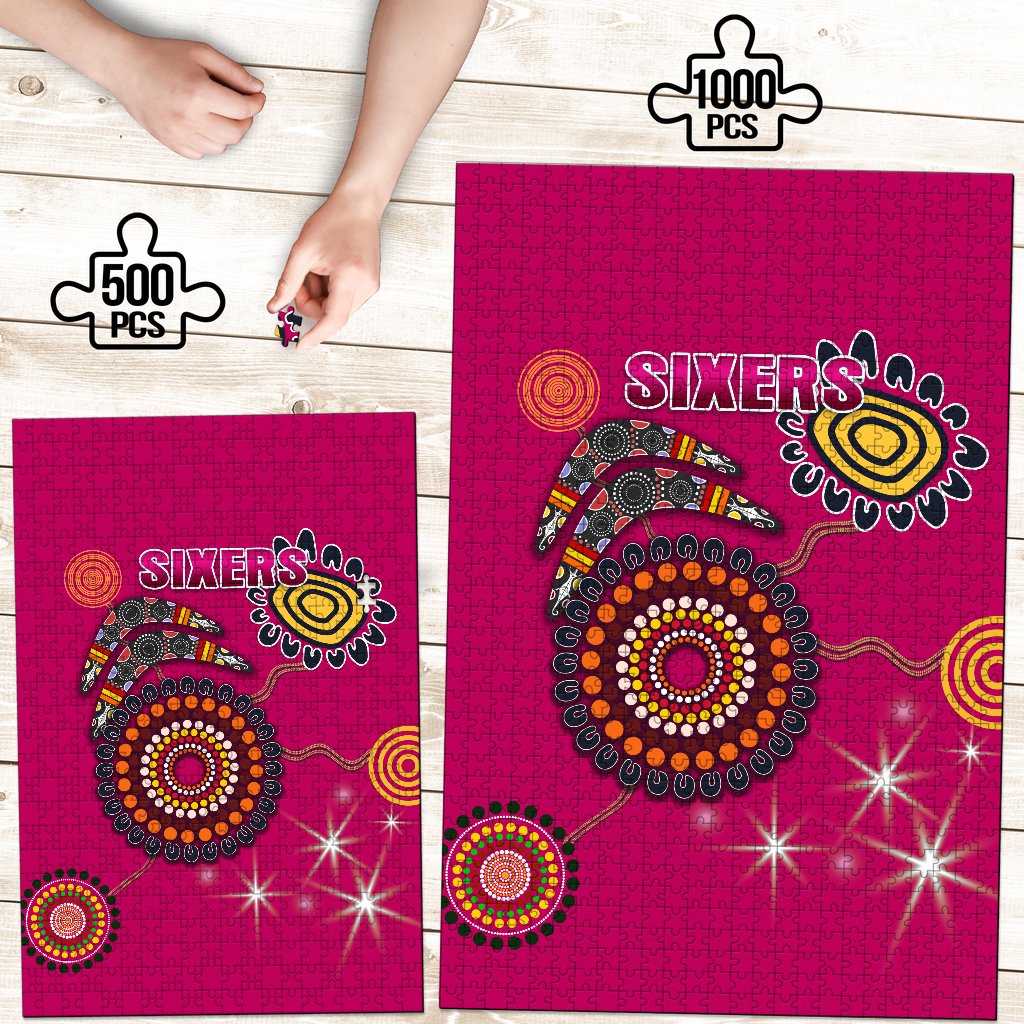 sydney-premium-wood-jigsaw-puzzle-sixers-indigenous-magenta
