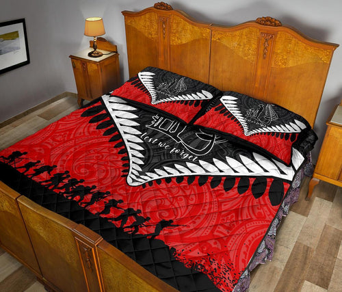 new-zealand-anzac-quilt-bed-set-lest-we-forget-silver-fern-quilt-and-pillow-cover-red
