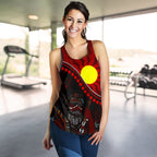 Aboriginal Women's Racerback Tank - Indigenous People And Sun - Vibe Hoodie