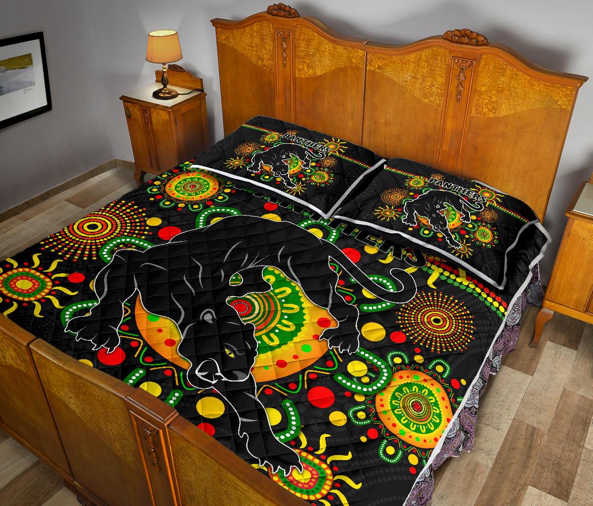 penrith-quilt-bed-set-indigenous-panthers-black