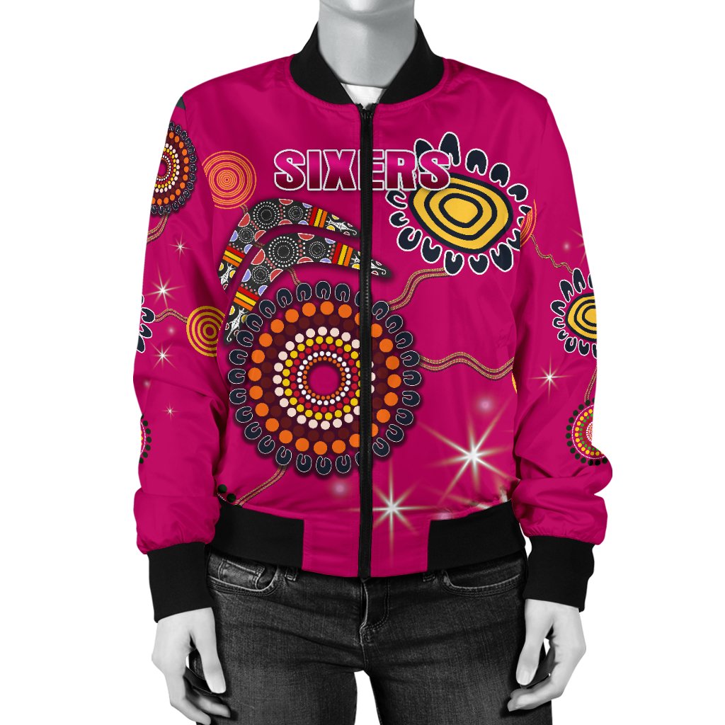 sydney-womens-bomber-jacket-sixers-indigenous-magenta
