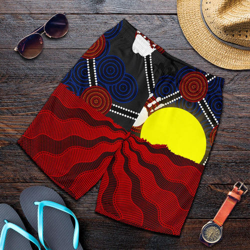 aboriginal-mens-shorts-aboriginal-lives-matter-flag-sun-dot-painting
