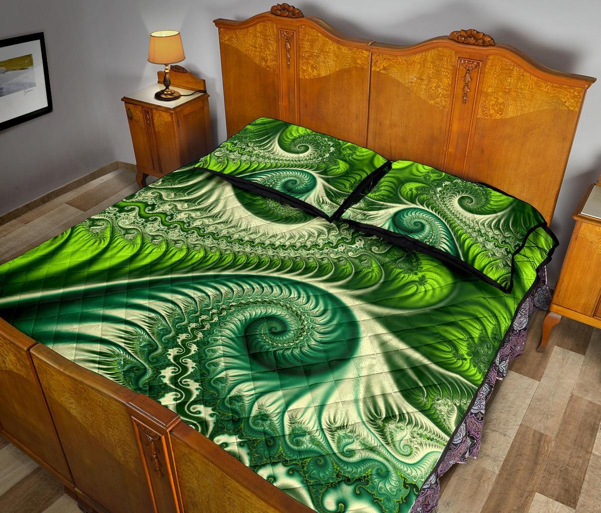 new-zealand-quilt-bed-set-koru-fern-quilt-and-pillow-cover-abstract-style
