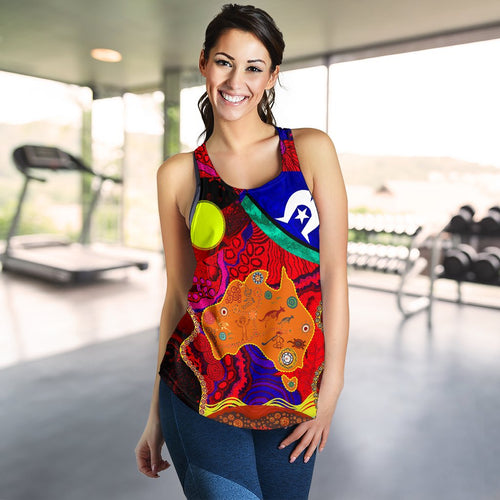 Aboriginal Racerback Tank - Australia Naidoc Week Map Pattern - Vibe Hoodie