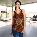 Racerback Tank - Aboriginal Dot Painting Tank Top Ver06 - Women - Vibe Hoodie