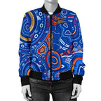 aboriginal-womens-bomber-jacket-indigenous-footprint-patterns-blue-color