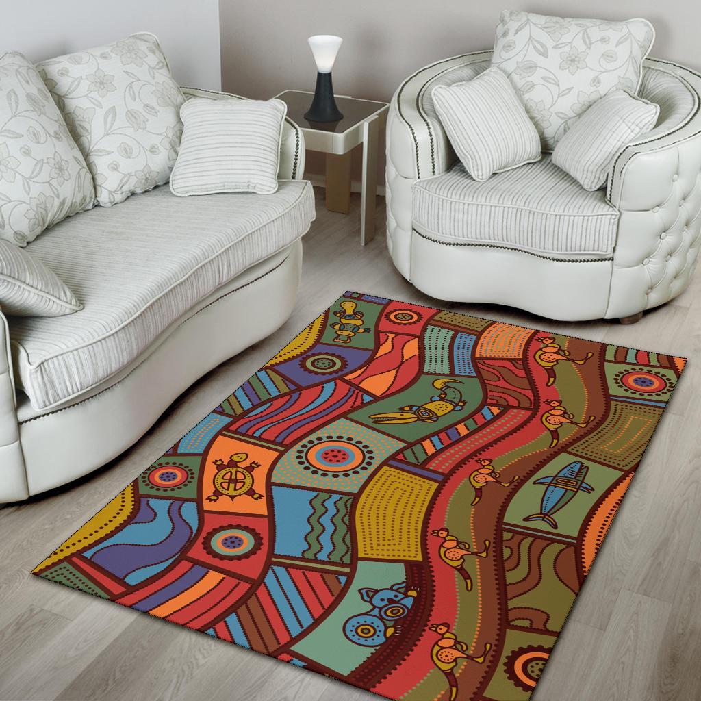 area-rug-aboriginal-art-with-animals