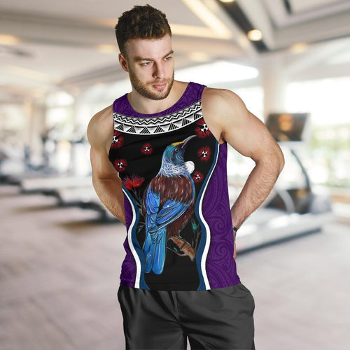 new-zealand-tui-bird-men-tank-top-pohutukawa-purple