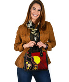 Aboriginal Shoulder Handbag, Australia Aboriginal Lives Matter Flag Circle Dot Painting Art Bag - Vibe Hoodie