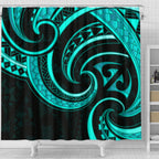 new-zealand-maori-mangopare-shower-curtain-polynesian-turquoise