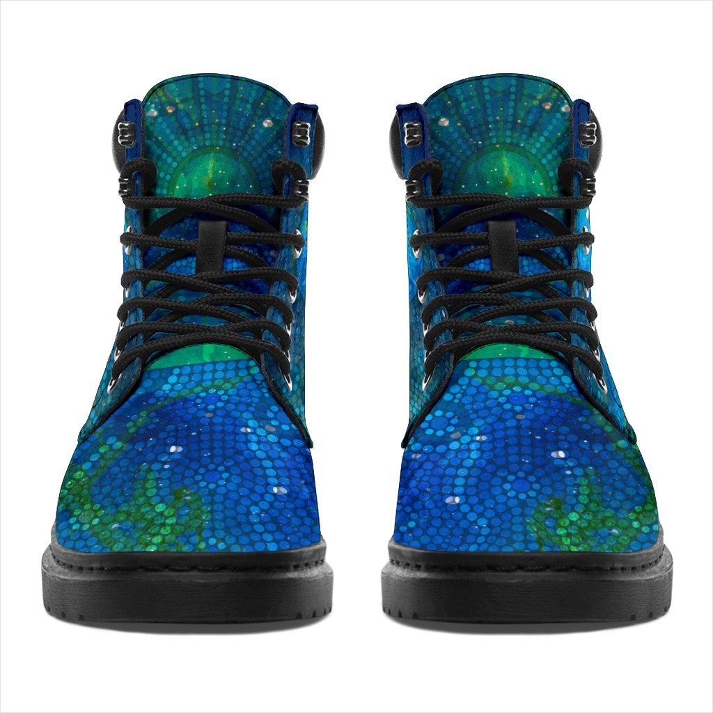 aboriginal-all-season-boots-australia-indigenous-flag-circle-dot-painting-art-blue