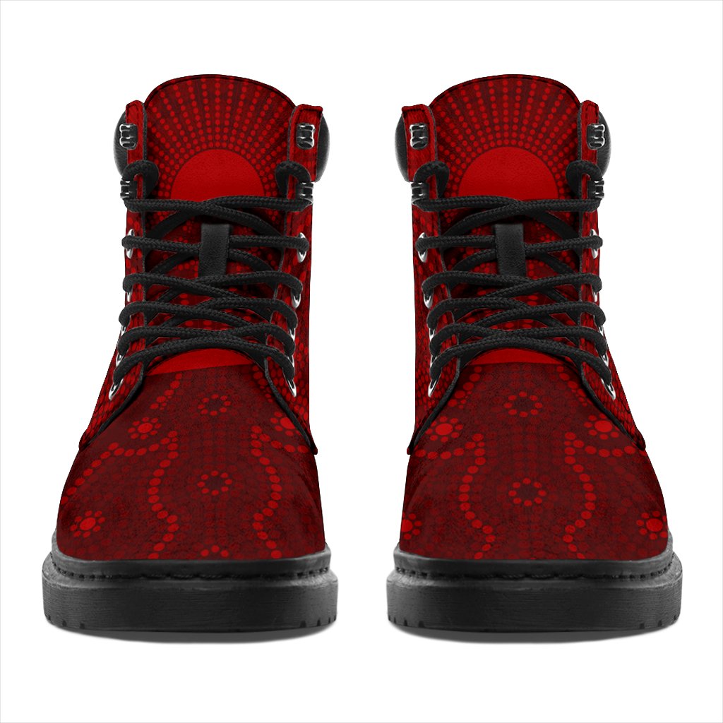 aboriginal-all-season-boots-australia-aboriginal-lives-matter-flag-circle-dot-painting-art