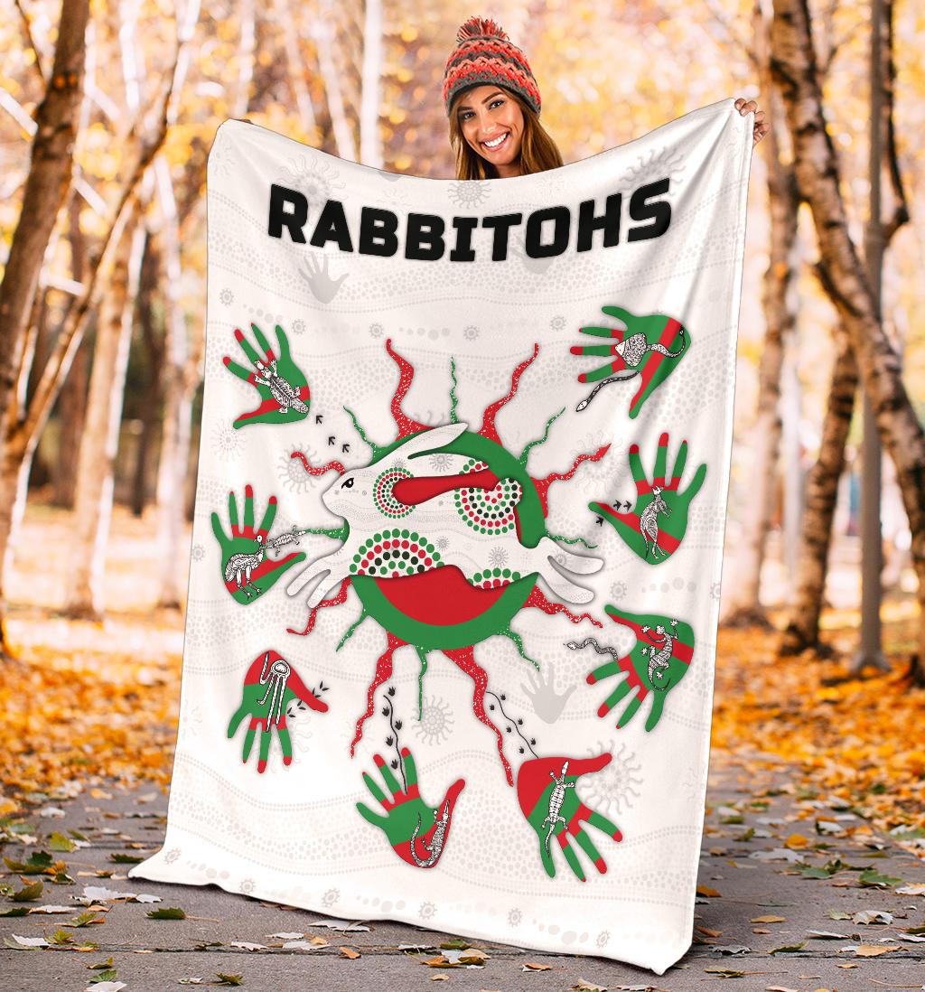 rabbitohs-indigenous-premium-blanket-animals-aboriginal