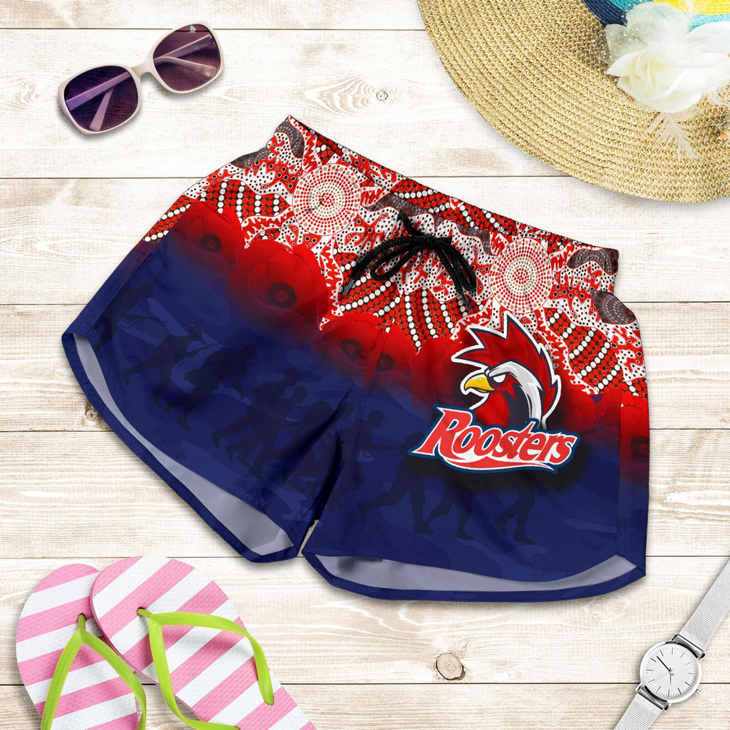 Roosters All Over Print Women's Shorts Anzac Day Aboriginal - Vibe Hoodie