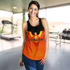 Orange Army Women's Racerback Tank Cricket Sporty Style - Vibe Hoodie