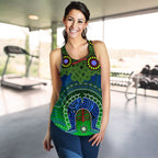 Torres Strait Women's Racerack Tank - Dhari And Dot Patterns - Vibe Hoodie