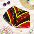 Aboriginal Women's Shorts -  Indigenous Flag With Footprint Hand Art- - Vibe Hoodie