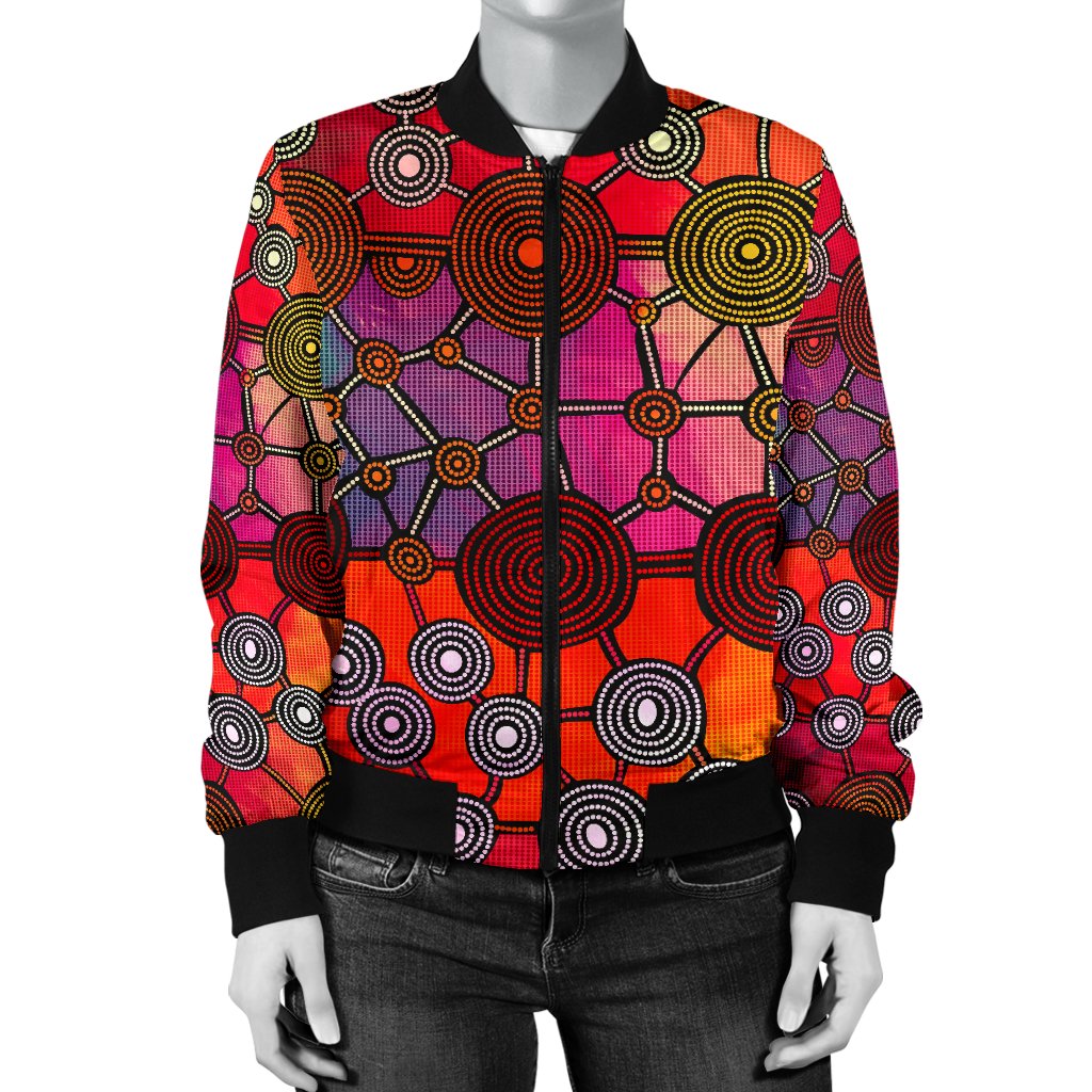 bomber-jacket-aboriginal-pattern-jacket-circle-art-women