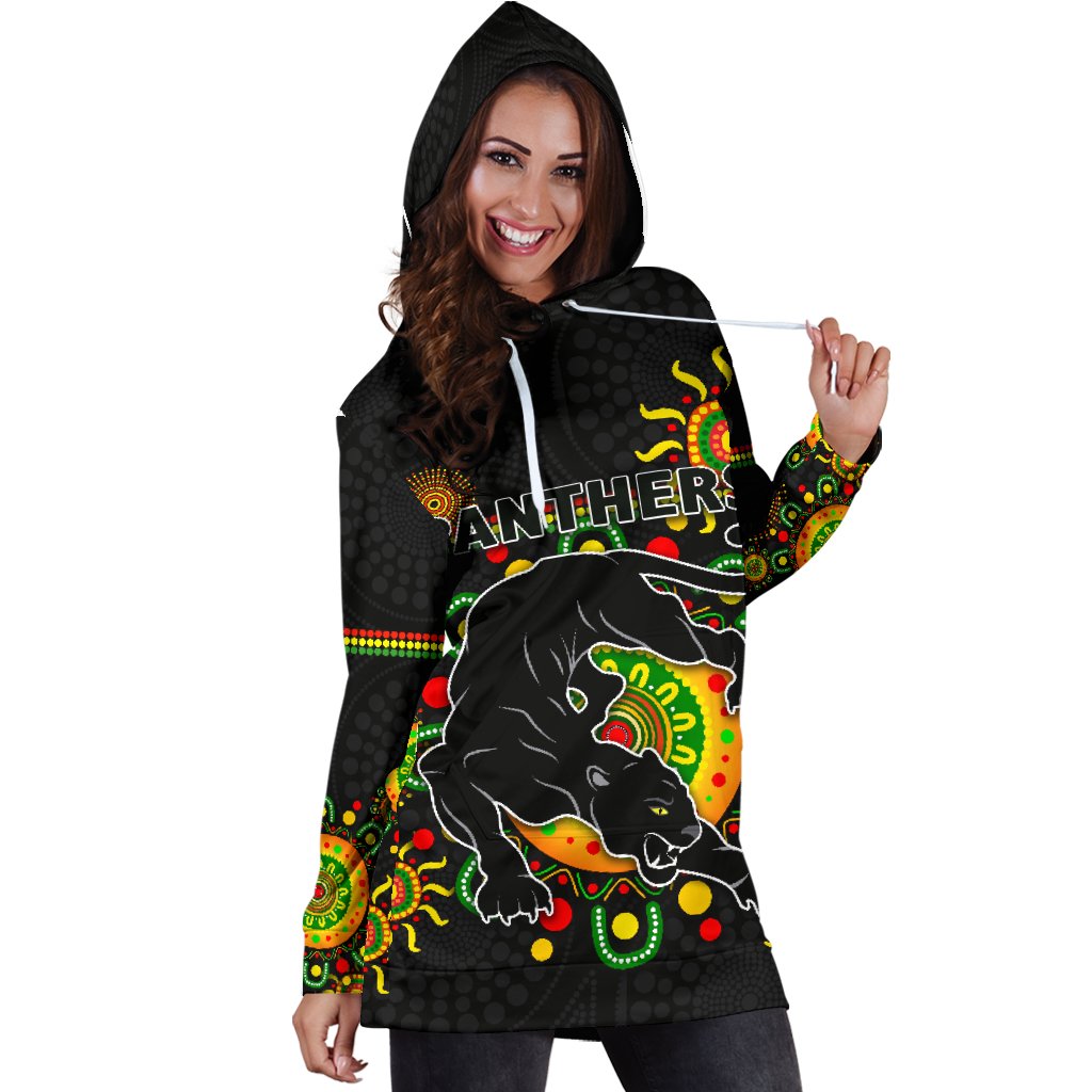 penrith-women-hoodie-dress-indigenous-panthers-black