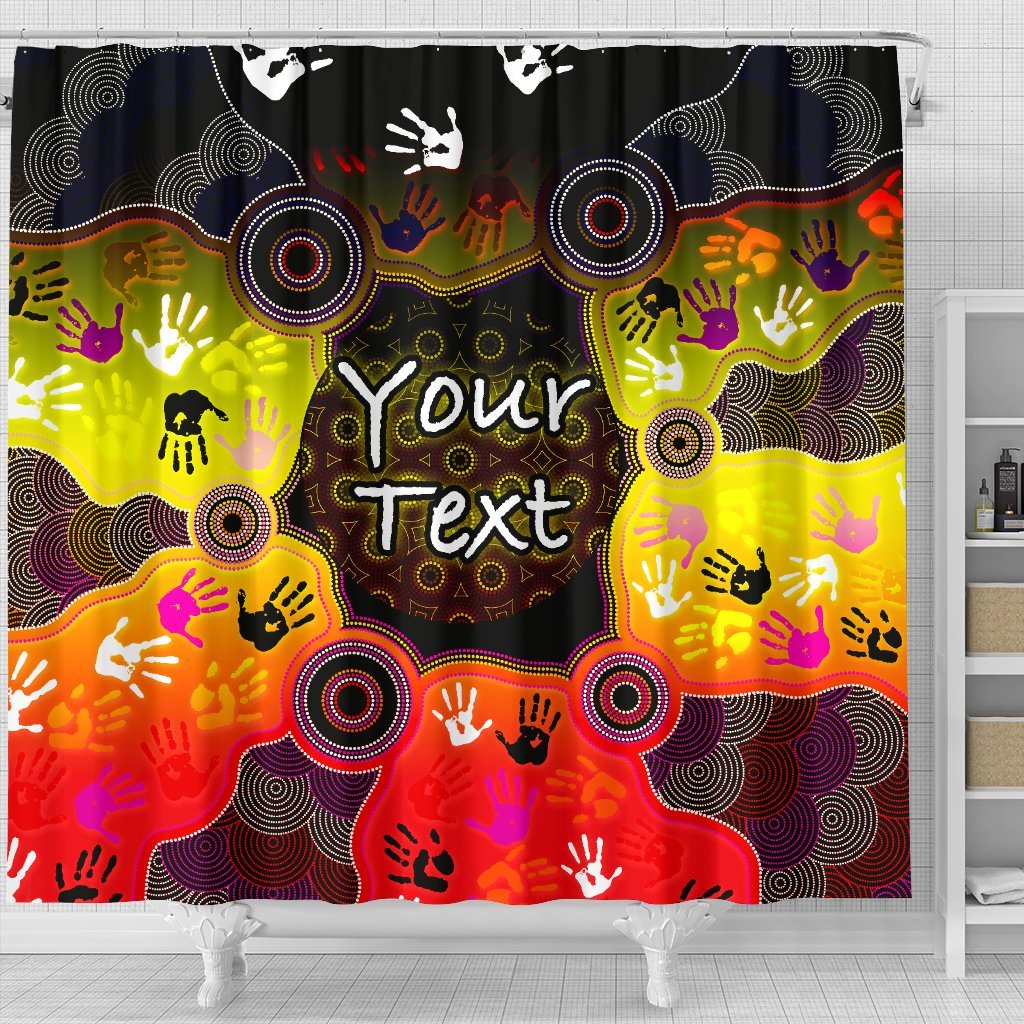 custom-aboriginal-shower-curtain-indigenous-circle-dot-painting-hand-art