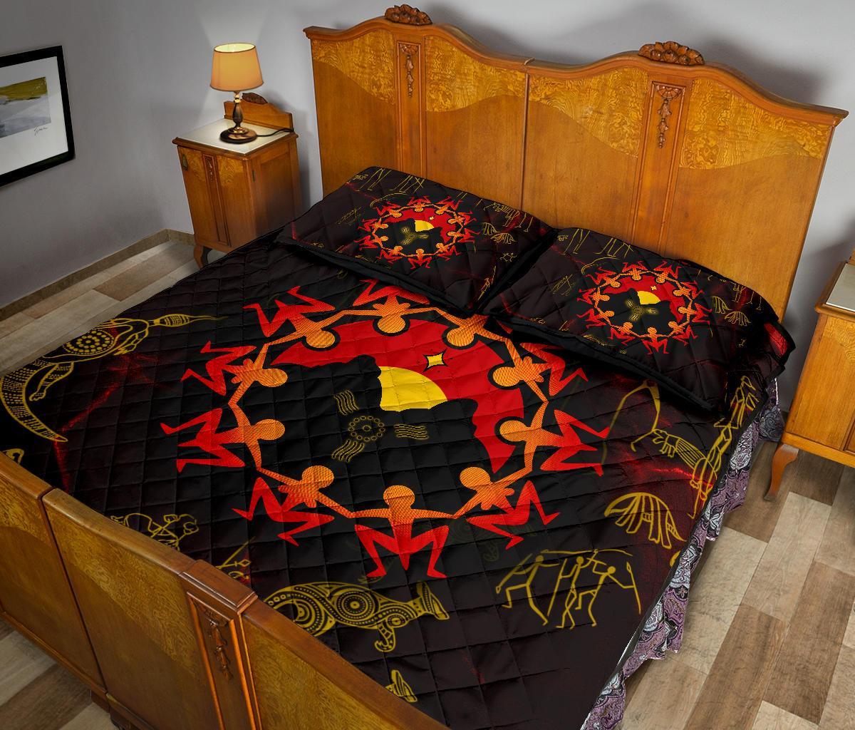 custom-aboriginal-quilt-bed-set-australia-map-and-indigenous-flag