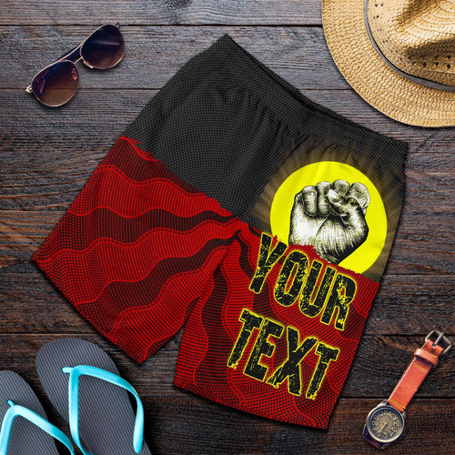 custom-aboriginal-mens-shorts-black-lives-matter-sun-dot-painting
