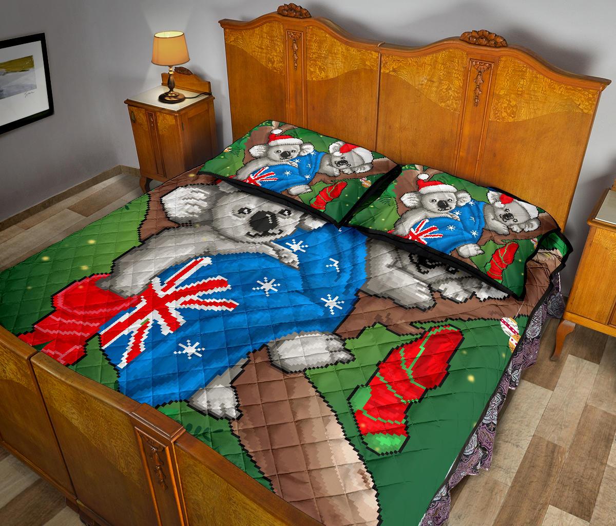 christmas-quilt-bed-set-australia-flag-with-koala-ugly-christmas