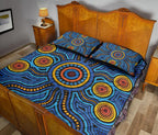 aboriginal-quilt-bed-set-aboriginal-flower-blue-dot-painting-art