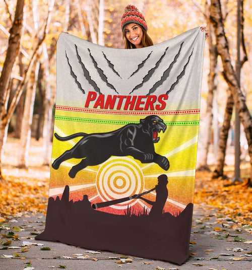 panthers-premium-blanket-indigenous-setting-sun