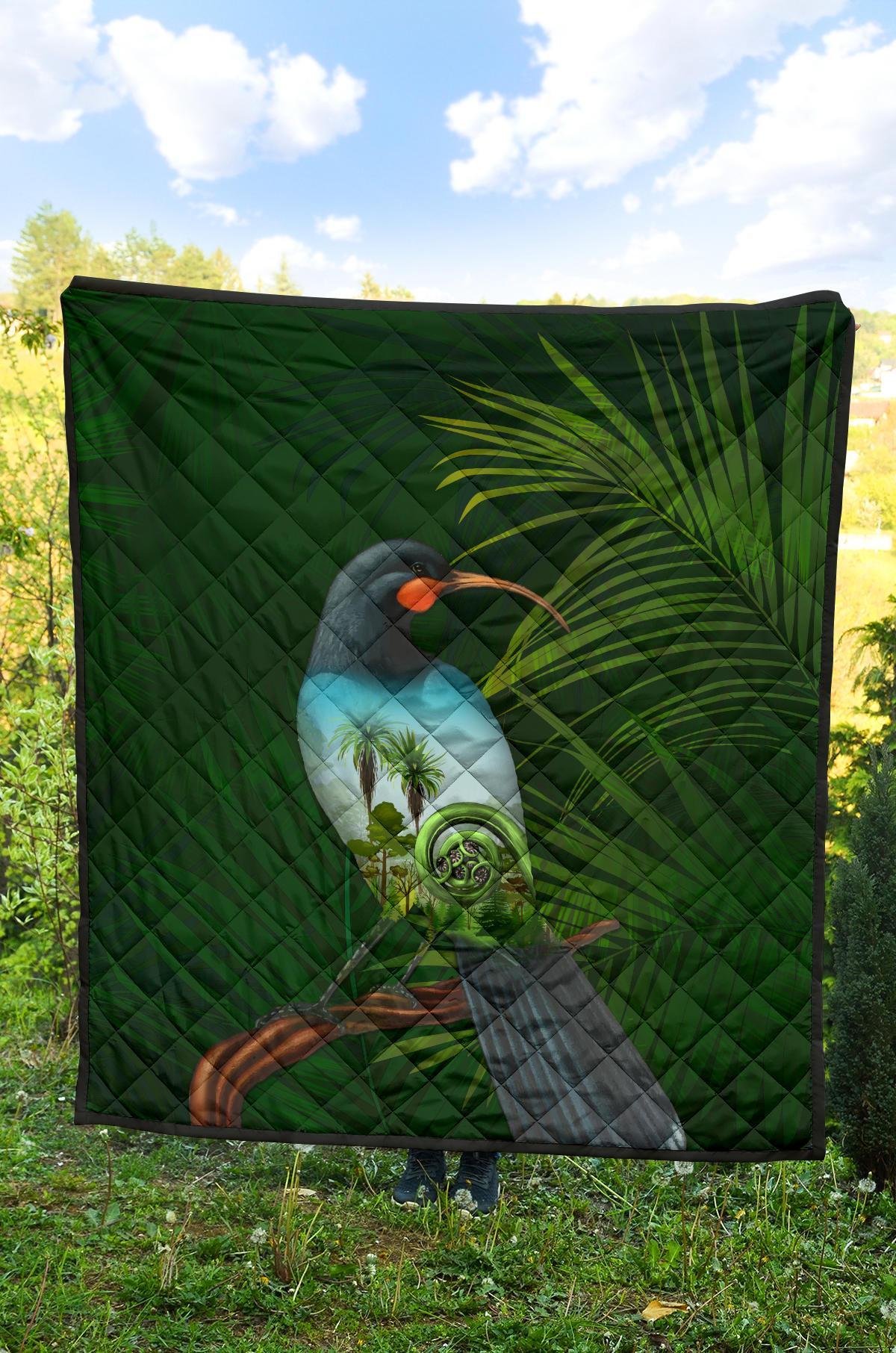 huia-bird-new-zealand-premium-quilt