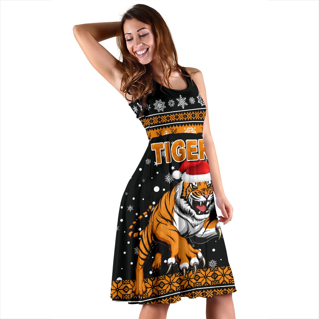 Wests Christmas Women's Dress Tigers Unique Vibes - Black - Vibe Hoodie