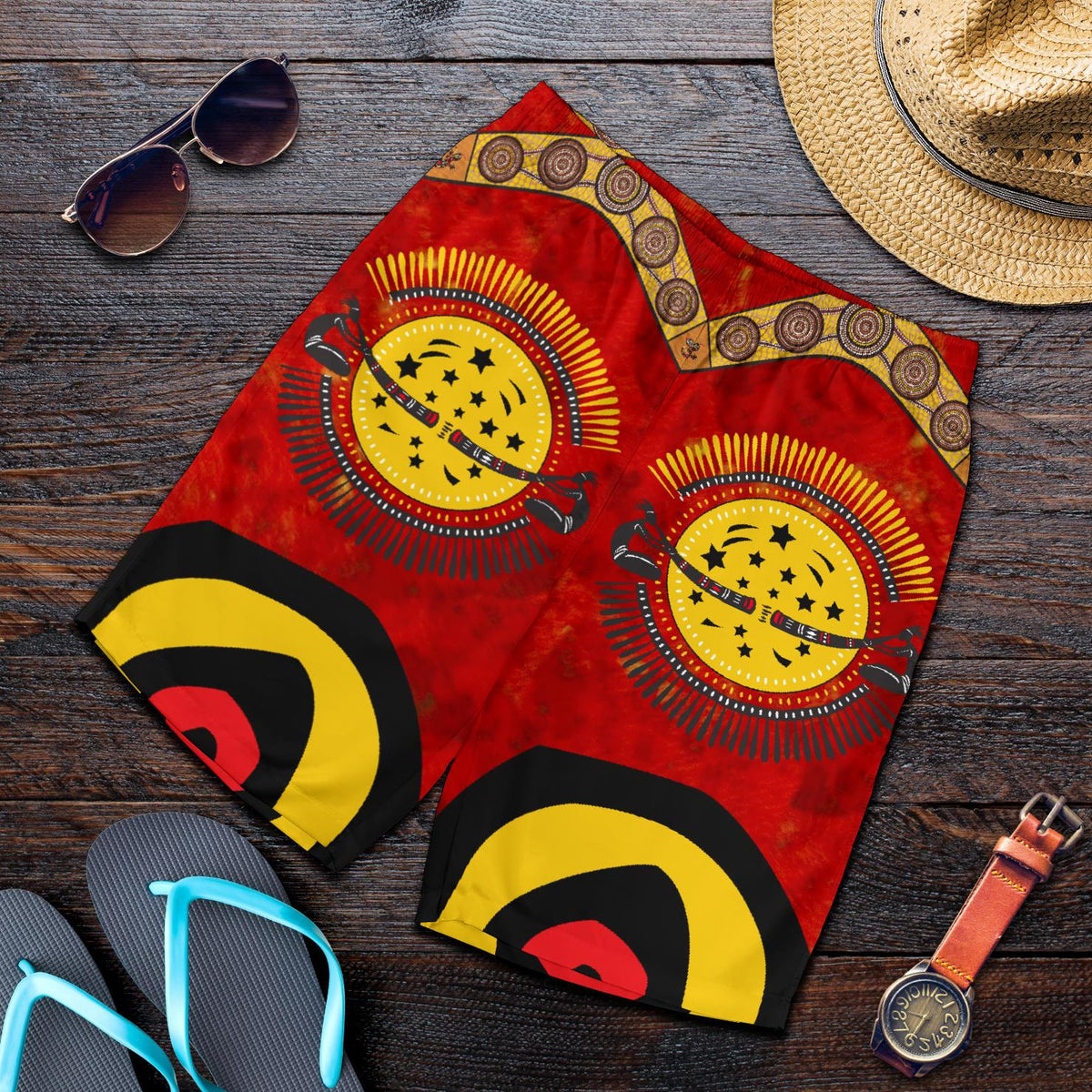 1staustrailia-aboriginal-shorts-boomerang-dot-painting-men