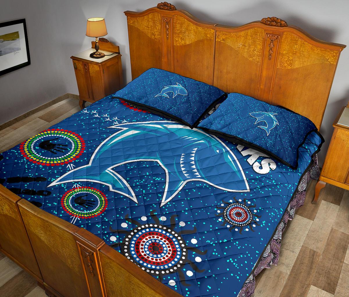 naidoc-sharks-quilt-bed-set-cronulla-aboriginal-style