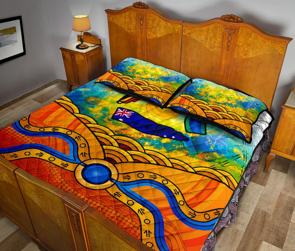 aboriginal-quilt-bed-set-australia-kangaroo-naidoc-week-2021