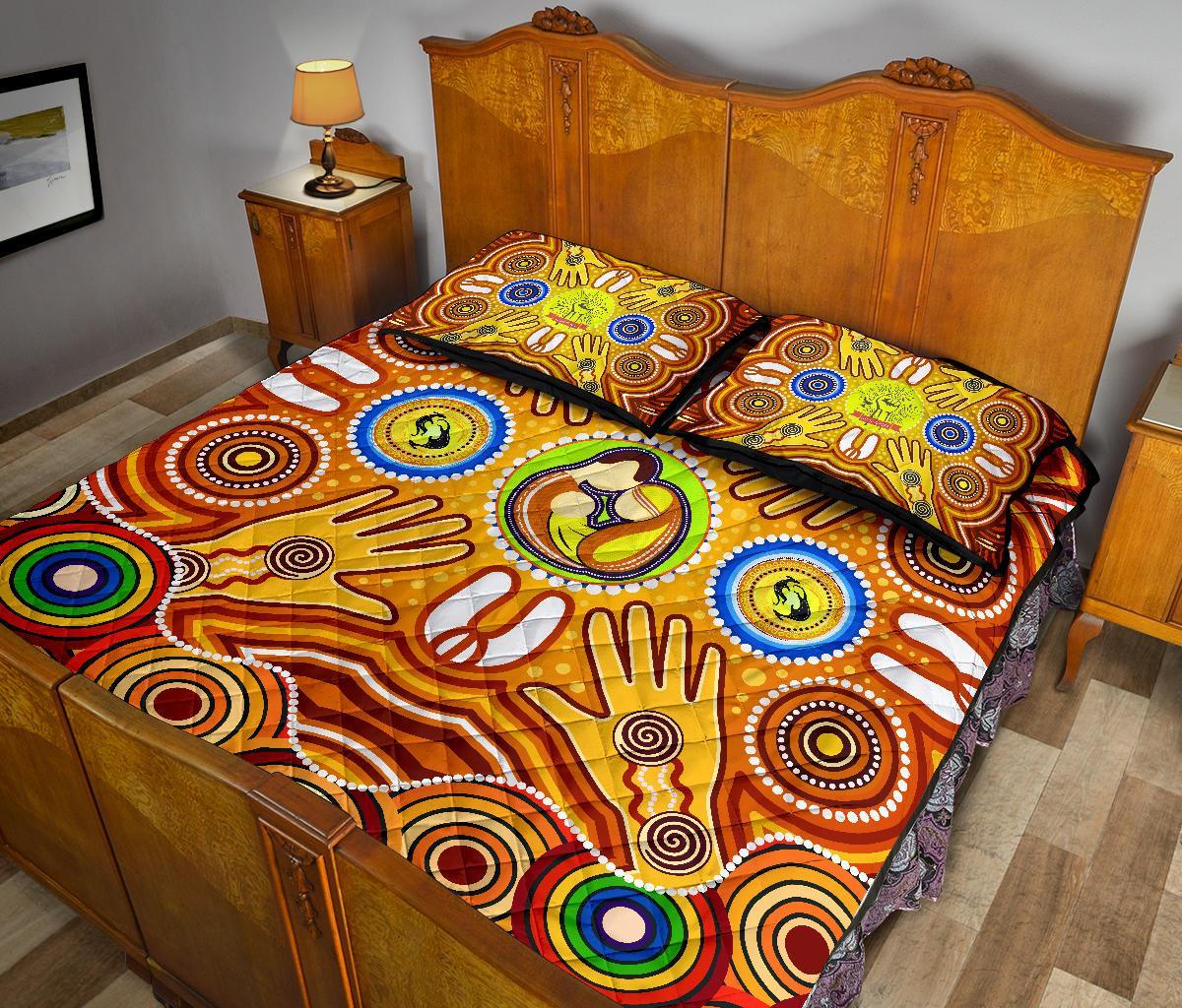quilt-bed-sets-aboriginal-family-with-dot-painting-art
