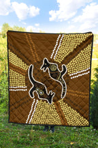 aboriginal-premium-quilt-australia-kangaroo-brown-dot-painting