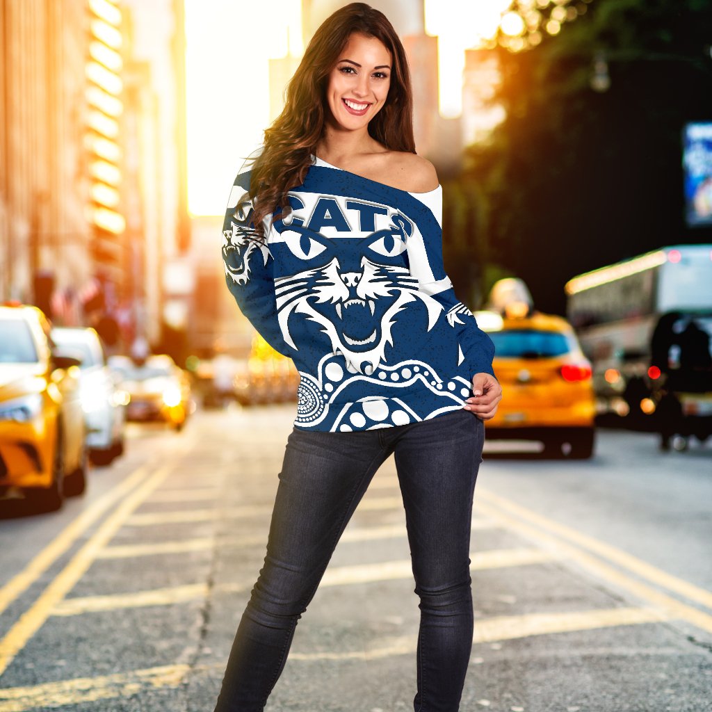 Cats Off Shoulder Sweater - Vibe Hoodie