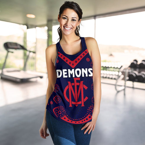 Melbourne Demons Indigenous Women Racerback Tank Football - Vibe Hoodie