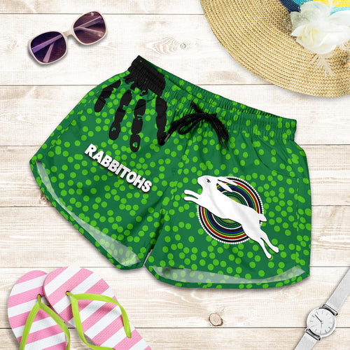 Naidoc Rabbitohs Women Shorts Aboriginal Vibes No.1 - Vibe Hoodie