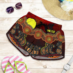 [Custom Text] Aboriginal Women's Shorts - Australian Indigenous Koala - Vibe Hoodie