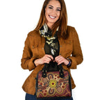 Aboriginal Shoulder Handbag, Indigenous Lizard Dot Painting Art - Vibe Hoodie