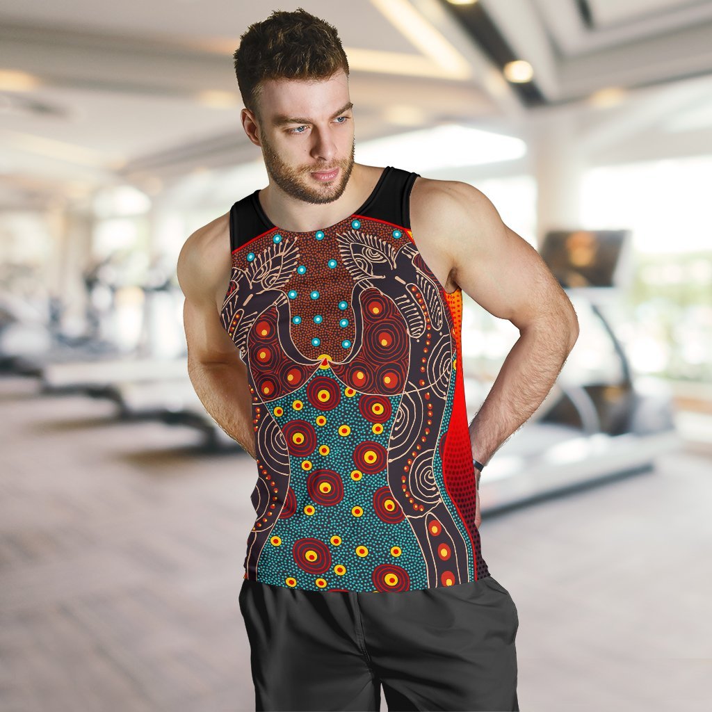 mens-tank-top-aboriginal-sublimation-dot-pattern-style-red