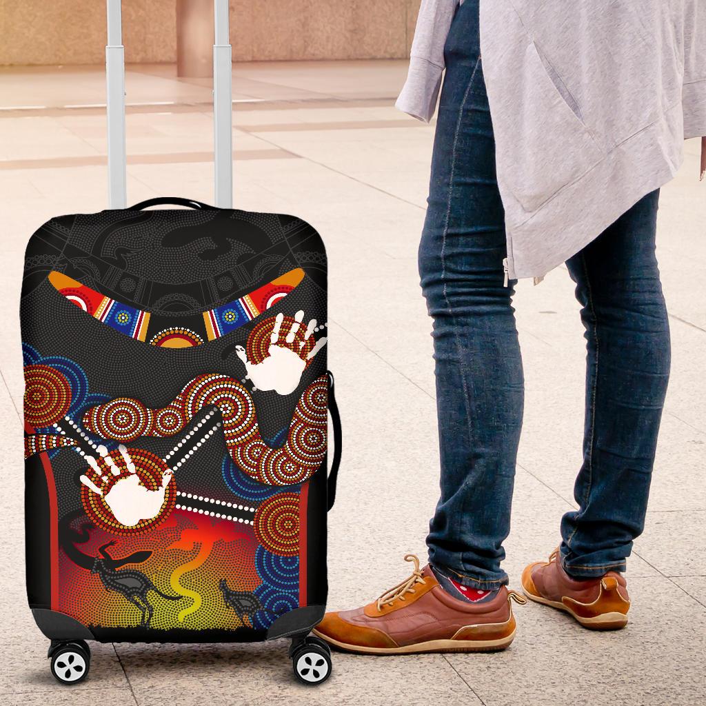 aboriginal-luggage-covers-australian-boomerang-and-snake-indigenous-art