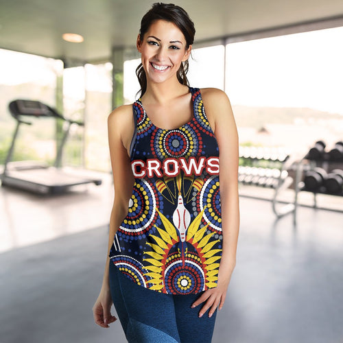 Adelaide Women's Racerback Tank Original Indigenous Crows - Vibe Hoodie