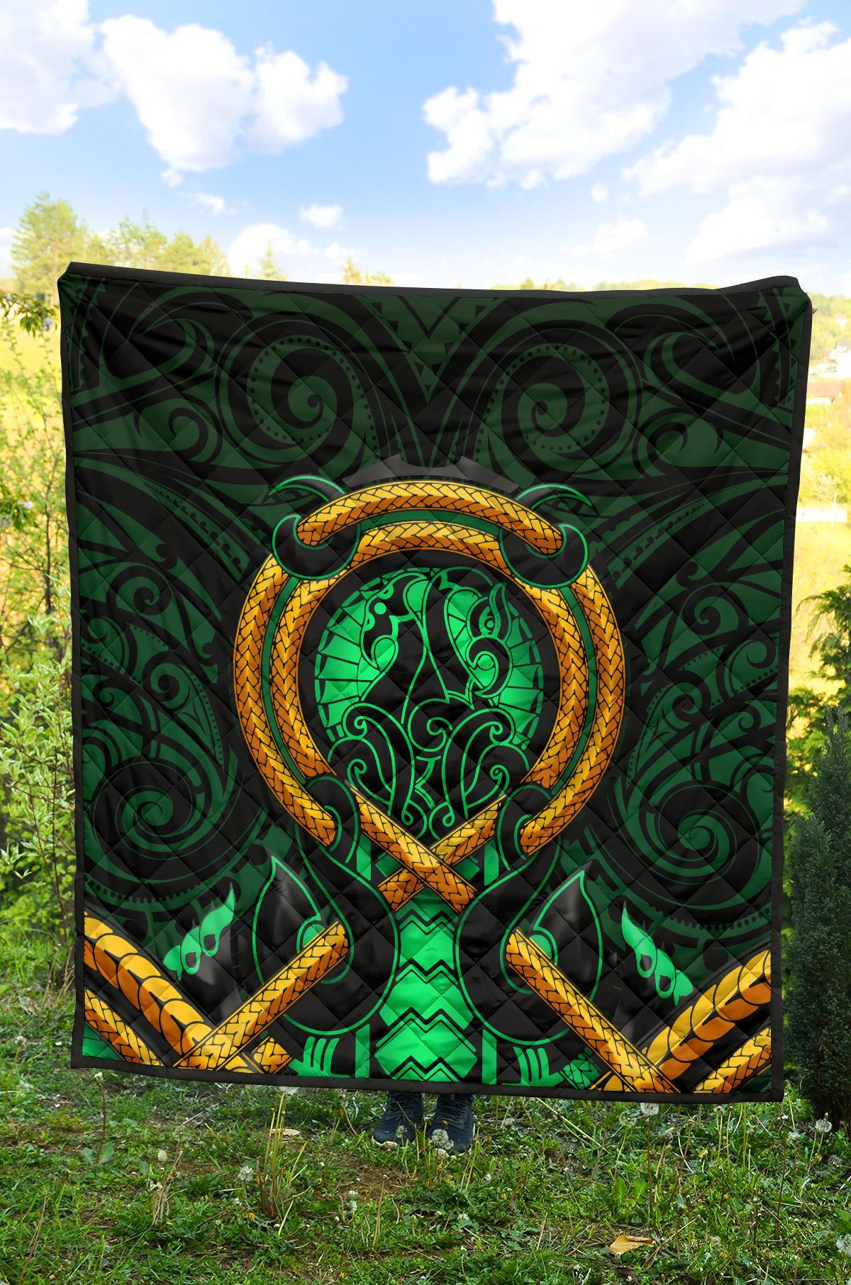 maori-new-zealand-premium-quilt-manaia-green